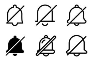 silent notification icon symbol template collection vector