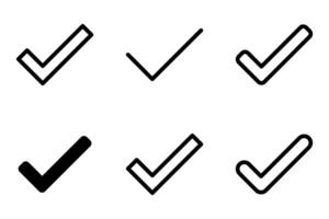 checklist, check mark icon symbol template collection vector