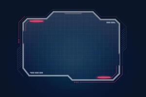 Transparent Sci Fi Modern User Interface, square shape design. vector