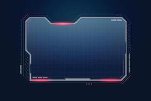 Futuristic HUD Transparent, User Interface for game UI. vector