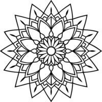 Boho Mandala Line Art with Geometric Shapes and Floral Motifs, Black and White High Detail, Thin Line Maximalist Design vector