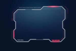 Futuristic HUD Transparent square shape design. vector