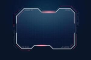 Futuristic HUD Transparent, Sci Fi Modern Interface square shape. vector