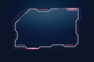Futuristic HUD Transparent for game UI. vector