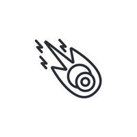 comet icon. .Editable stroke.linear style sign for use web design,logo.Symbol illustration. vector