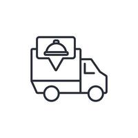 delivery icon. .Editable stroke.linear style sign for use web design,logo.Symbol illustration. vector