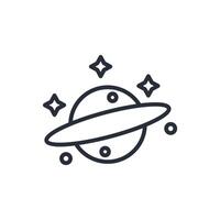 Planet icon. .Editable stroke.linear style sign for use web design,logo.Symbol illustration. vector