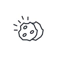 asteroid icon. .Editable stroke.linear style sign for use web design,logo.Symbol illustration. vector