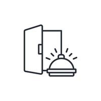 door delivery icon. .Editable stroke.linear style sign for use web design,logo.Symbol illustration. vector