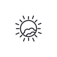 Sun icon. .Editable stroke.linear style sign for use web design,logo.Symbol illustration. vector