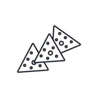 Nachos icon. .Editable stroke.linear style sign for use web design,logo.Symbol illustration. vector