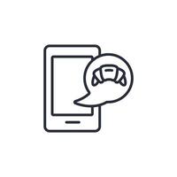 application food icon. .Editable stroke.linear style sign for use web design,logo.Symbol illustration. vector
