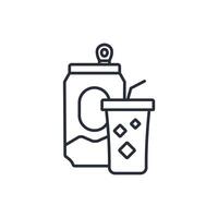 soda icon. .Editable stroke.linear style sign for use web design,logo.Symbol illustration. vector