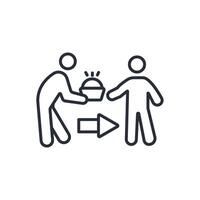 give food icon. .Editable stroke.linear style sign for use web design,logo.Symbol illustration. vector