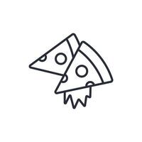 pizza icon. .Editable stroke.linear style sign for use web design,logo.Symbol illustration. vector