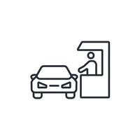 Drive Thru icon. .Editable stroke.linear style sign for use web design,logo.Symbol illustration. vector