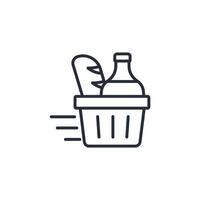 Grocery icon. .Editable stroke.linear style sign for use web design,logo.Symbol illustration. vector