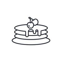Pancake icon. .Editable stroke.linear style sign for use web design,logo.Symbol illustration. vector