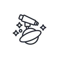 Astronomy icon. .Editable stroke.linear style sign for use web design,logo.Symbol illustration. vector
