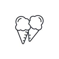ice cream icon. .Editable stroke.linear style sign for use web design,logo.Symbol illustration. vector