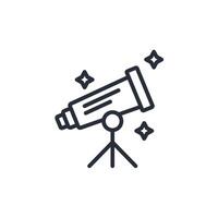 Telescope icon. .Editable stroke.linear style sign for use web design,logo.Symbol illustration. vector