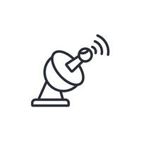 ground station icon. .Editable stroke.linear style sign for use web design,logo.Symbol illustration. vector