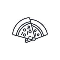 Pizza icon. .Editable stroke.linear style sign for use web design,logo.Symbol illustration. vector