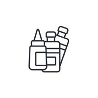 condiments icon. .Editable stroke.linear style sign for use web design,logo.Symbol illustration. vector