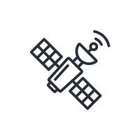 Satellite icon. .Editable stroke.linear style sign for use web design,logo.Symbol illustration. vector