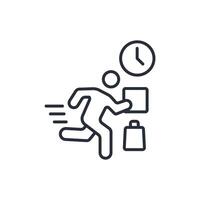 fast delivery icon. .Editable stroke.linear style sign for use web design,logo.Symbol illustration. vector