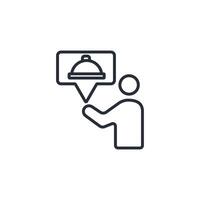 order food icon. .Editable stroke.linear style sign for use web design,logo.Symbol illustration. vector
