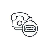 call food icon. .Editable stroke.linear style sign for use web design,logo.Symbol illustration. vector