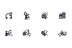 music icon. .Editable stroke.linear style sign for use web design,logo.Symbol illustration. vector