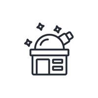 Observatory icon. .Editable stroke.linear style sign for use web design,logo.Symbol illustration. vector