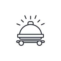 food delivery icon. .Editable stroke.linear style sign for use web design,logo.Symbol illustration. vector