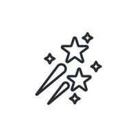 Shooting star icon. .Editable stroke.linear style sign for use web design,logo.Symbol illustration. vector