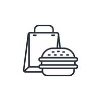 Take away icon. .Editable stroke.linear style sign for use web design,logo.Symbol illustration. vector