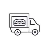 truck icon. .Editable stroke.linear style sign for use web design,logo.Symbol illustration. vector