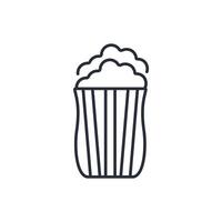 Popcorn icon. .Editable stroke.linear style sign for use web design,logo.Symbol illustration. vector