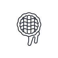 Waffle icon. .Editable stroke.linear style sign for use web design,logo.Symbol illustration. vector