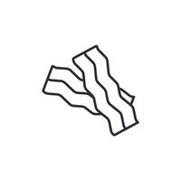 bacon icon. .Editable stroke.linear style sign for use web design,logo.Symbol illustration. vector