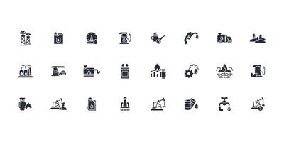 Oil and Gas icon set..Editable stroke.linear style sign for use web design,logo.Symbol illustration. vector
