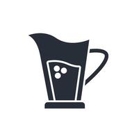 beer pitcher icon. .Editable stroke.linear style sign for use web design,logo.Symbol illustration. vector