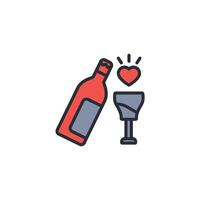 champagne icon. .Editable stroke.linear style sign for use web design,logo.Symbol illustration. vector
