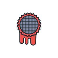 Waffle icon. .Editable stroke.linear style sign for use web design,logo.Symbol illustration. vector