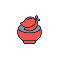 fruit icon. .Editable stroke.linear style sign for use web design,logo.Symbol illustration. vector