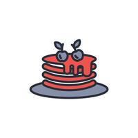 pancakes icon. .Editable stroke.linear style sign for use web design,logo.Symbol illustration. vector