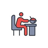 Breakfast icon. .Editable stroke.linear style sign for use web design,logo.Symbol illustration. vector