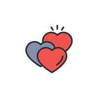 love icon. .Editable stroke.linear style sign for use web design,logo.Symbol illustration. vector