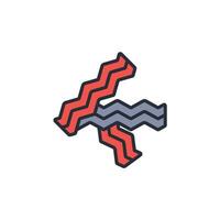 bacon icon. .Editable stroke.linear style sign for use web design,logo.Symbol illustration. vector
